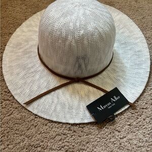 Marcus Adler Elegant White Woven Sun Hat NWT